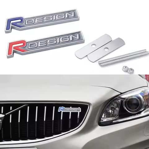 1pcs 3D Metal Car Badge Sticker/Gutter Body Trunk Decoration Car Accessories for Volvo V40 V50 S40 S