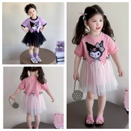 Kids Kuromi Dress Kuromi Children's Clothing Clothes Children Princess Dress Cute Fashionable Skirt 