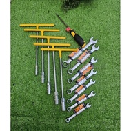 [ FREE 6mm 2-HEAD SCREWDRIVER ] Combo of 5 T-locks 8_14mm and 7 wrench locks 8_19mm