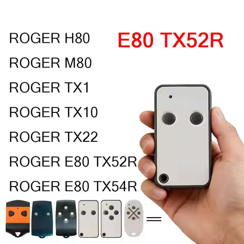ROGER E80 TX52R TX54R TX22 TX10 TX1 M80 H80 Remote Control Gate Garage Door Opener Remote Control Ha