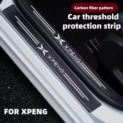 8PCS-For Xiaopeng Xpeng G6 G7 G9 X9 P7 P7i P5 MONA M03 G3 G3i Car Threshold Strip Carbon Fiber Film 