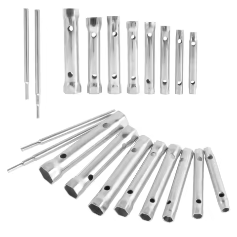 10/20Pcs Tubular Spanner Wrench Shower Valve Socket Wrench Set Carbon Steel Double-Ended Tubular Spa