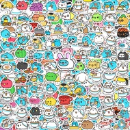 110Pcs/Set ★★★ Bugcat Capoo Q-1 Delicious Food & Coffee Time Mini Diary Manual Stickers ★★★ DIY Fash
