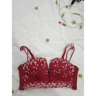 Si bra size 70/75 AB cream red