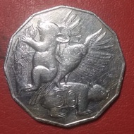 uang kuno koin asing 50 cents Australia commemorative TP 704