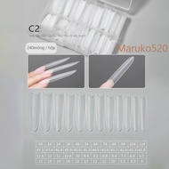 CODE C2 LONG RICE GRAIN UP NAILS, pre-sanded and flexible, 240 nails, sizes from 0 to 11 (box form)