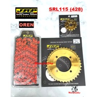 Rantai JRP (OREN) Sprocket JRP (GOLD 428) Set Yamaha SRL115-Fi JRP Thailand