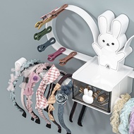 Rak Aksesori Rambut Dinding, Organizer Headband & Hair Clip untuk Bilik Air, Multifungsi Jimat Ruang