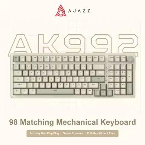 Ajazz AK992 Wired Mechanical Keyboard 98-Key Full Layout Hot-Swap USB Gaming keyboard Multimedia Key