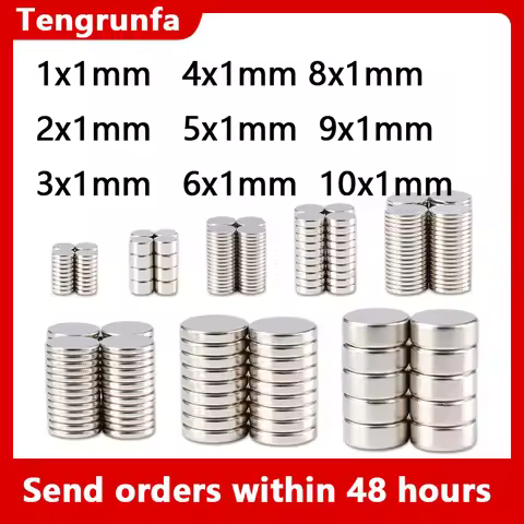 1x0.5 1x1 2x1 3x1 4x1 5x1 6x1 7x1 8x1 9x1 10x1 mm Strong Round Magnets for Fridge Office Use Refrige