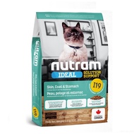 I19 Nutram Ideal Solution Support Skin, Coat & Stomach Cat Food 5.4kg (New)