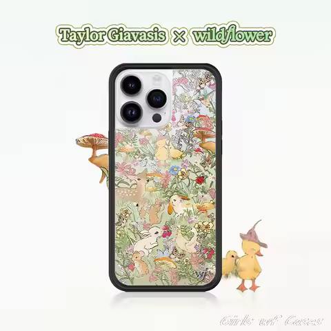 Wildflower wild Grassland Deer Duck Phone Case for iPhone 16 15 14 13 12 17 Pro Max Plus Air WF Girl
