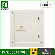 Koten Economy Panel Box 2 Pole Plug In 4 Branches