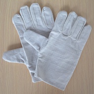 Double-layer Canvas Gloves White Armor Cloth5Thread Hanging Canvas Gloves Thick Canvas Labor Protect
