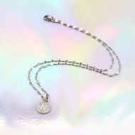 Hyl Jewelry 311N Kalung Titanium Huruf Muda Emas Wanita Anti Karat Asli Panjang