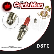 Spark Plug D8TC M12x19mm For Motorcycle Modenas Jaguh 175 Demak CG125 CG150 CG200 CG250 Engine ATV Q