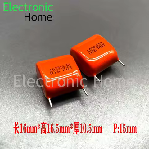 10PCS/LOT Nissin CBB thin film capacitor 1uf 105 1.0uf 630V 2J Nissei 630V105K 16x16.5x10.5mm P15MM