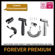 (FOREVER PREMIUM) Stainless Steel Black Toilet Bidet Spray Set Handheld  Bathroom Sprayer Cleaning Washing Gardening