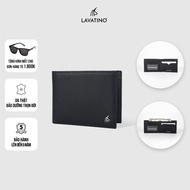 (New Item) Men's Wallet with Zipper Compartment Genuine LAVATINO High Quality Grained Calf Leather -
