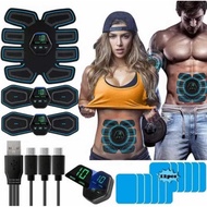 FDA 510K EMS Abdominal Muscle Patch Muscle Stimulator LCD Screen Electric Abdominal Muscle Patch USB