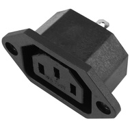 【Hot deal】 AC 250V 10A IEC 320 C13 Panel Mount Plug Connector Socket Black