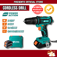 Power Action CD2100T Cordless Impact Drill 21V With Hammer Function Mesin Tebuk Drill