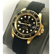 Rol_ax submariner jam tangan Lelaki Silicone belt automatic watches for men's 38mm diameter night gl