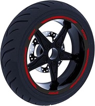 DualColorStampe Motorcycle Rim Strip Set for 2 Wheels from 15 to 19 Inch | Motorcycle Wheel Sticker 