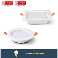 [Safety Mark Certified] LUZ LED Downlight 12W / 18W Single colour/ Tri-colour, Round / Square
