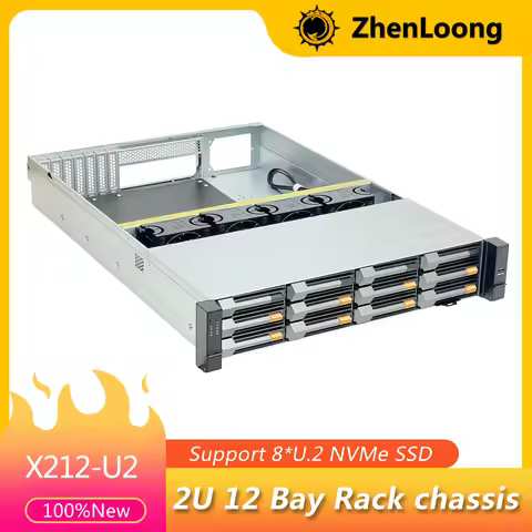 ZhenLoong X212-U2 2u 12 Bay 8*U.2 NVMe SSD Hard Disk Hot Swap Storage Server Rack Case Chassis with 