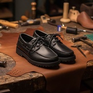 雷根鞋_小牛皮黑 帆船鞋 35~47碼 不分男女