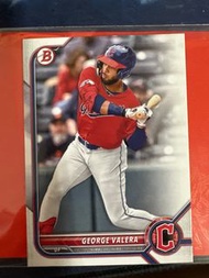 MLB 2022 Topps Bowman Baseball Card - Cleveland Guardians 克里夫蘭守護者隊 外野手George Valera 棒球卡 球員卡