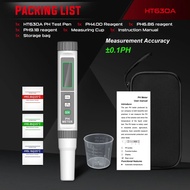 เครื่องวัดค่า PH ดิจิตอล HT630 0-14PH ปากกาทดสอบความแม่นยำ PH สูงใช้งานง่ายตัวทดสอบคุณภาพน้ำ3จุดแบบพ