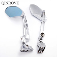 Black Chrome Motorcycle Rear Mirror Aluminum Alloy Sportbike Side Mirror For Suzuki TL1000R GSXR 600