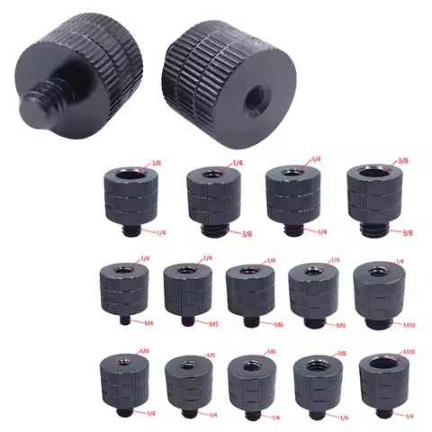 1/4 to M4 M5 M6 M8 M10 Conversion Screw 3/8" Male to Female Thread Screw Mount Converter Standard 1/