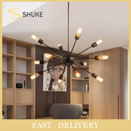 【Stock】Sputnik Vintage Industrial Chandelier Loft โคมระย้าเพดานจี้ satellite 12 Light Fixture