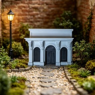 Dollhouse Facade European-Style Facade Model Building Front Model Classical for Hobbyists, Micro-Lan