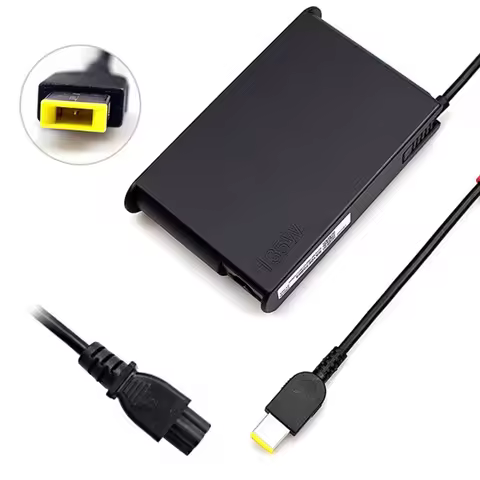 Laptop Adapter 135W 20V 6.75A USB Notebook Charger for Lenovo T440p Y50-70 R720 Y700 T540p P51 P52 S