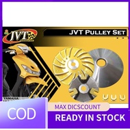 JVT Pulley Set With Free Backplate (Mio Sporty Mio i125 Click125/Click150 Aerox/Nmax v1 and v2)