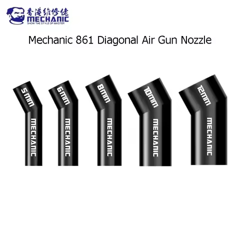 MECHANIC 861 Diagonal Air Nozzle 5 6 8 10 12 mm Oblique blow Nozzle Even Heating Tools For PCB Weldi