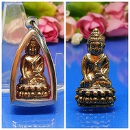 泰国皇家寺庙之一,僧皇庙BE2540非常精美铜镀金药師佛(灵佛)佛牌,已包好不锈钢壳Beautiful Nur Galai Thong Phra Kring Pawaret,Wat Bowon