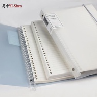 Creative Pull-out Style 26-Hole PP Transparent Frosted Binder File Fast Labor Folder Folder B5 Punch