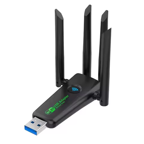 1200Mbps WiFi USB Adapter 2.4G+5Ghz Wi-Fi Dongle 4 Antenna 802.11AC USB3.0 High-Speed Wireless Card 