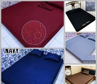 jual murah Sarung Kasur busa Satu set No 1,2,3,4/Seprei Resleting  bahan embos/Sarung Kasur Resletin