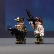Military Series U.S. Army Jungle Combat Artillery Soldier Minifigures Camp Assembled Building Blocks