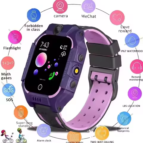 Kids 2G Smart Watch GPS Location Sim Card SOS Call Camera Child SmartWatch Camera IP67 Waterproof Wa