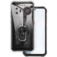 Phone Case IIIF150 B2 Ultra Clear Transparent Black Casing Shell With Colorful Magnetic Grip Finger 