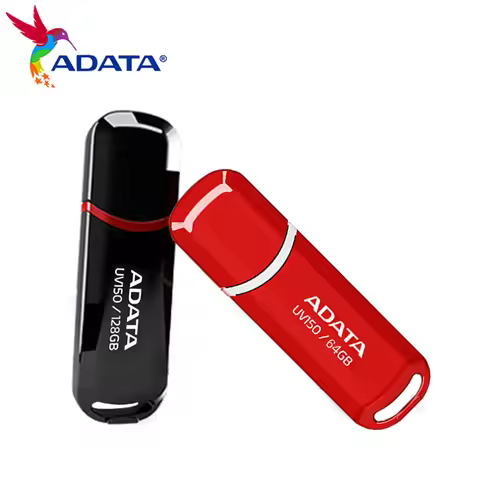 ADATA USB 3.2 Flash Drive UV150 Black and Red Pen Drive 32GB 64GB 128GB 256GB Genuine Memory Stick f