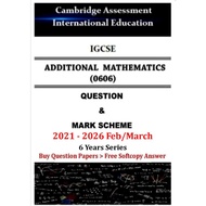IGCSE ADDITIONAL MATHEMATICS  PAST EXAM PAPERS 1,2