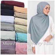 BORONG 20PCS - SHAWL COTTON JERSEY BATU LACE